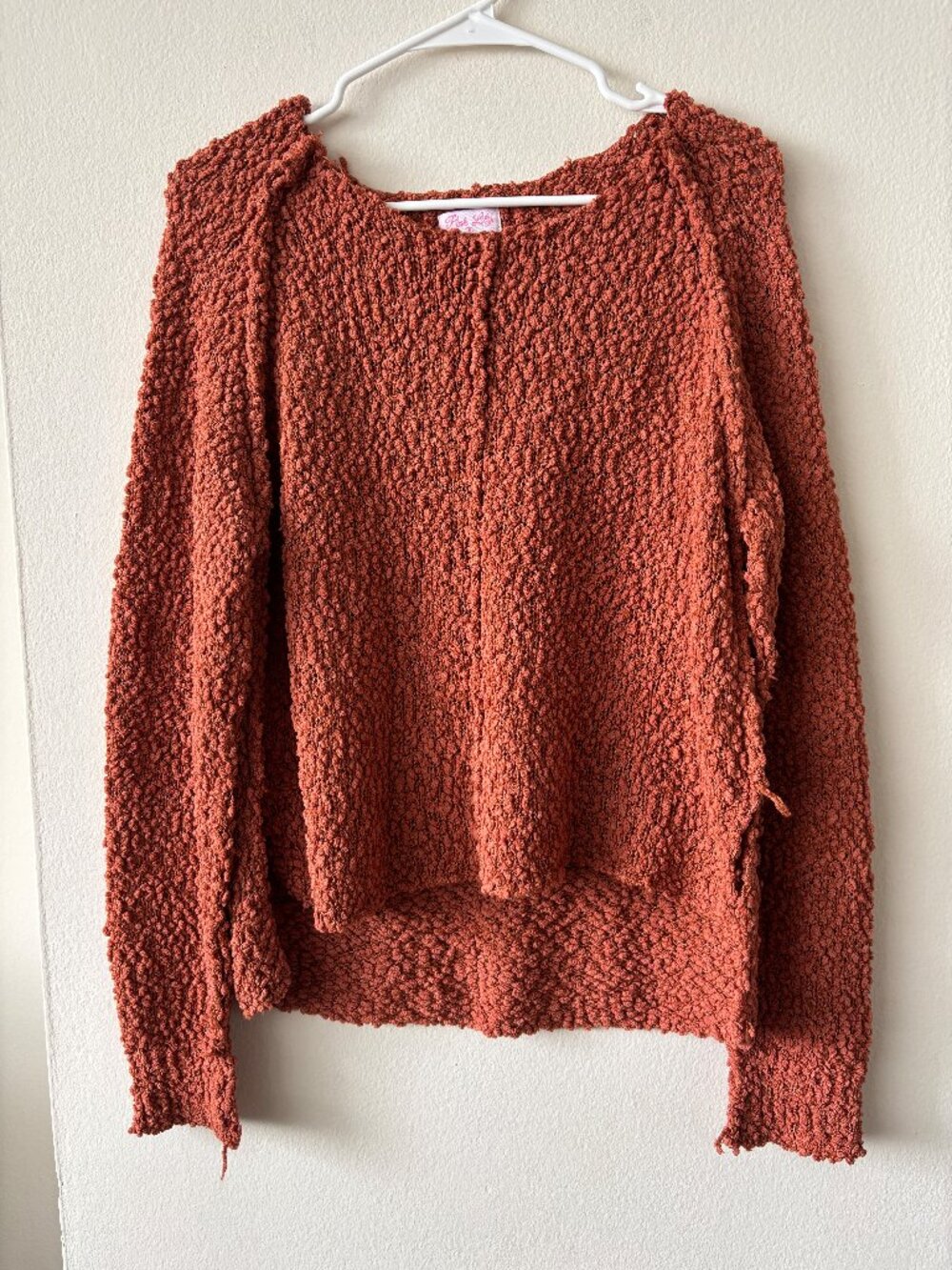 Pink Lily Red Sweater - Size Small